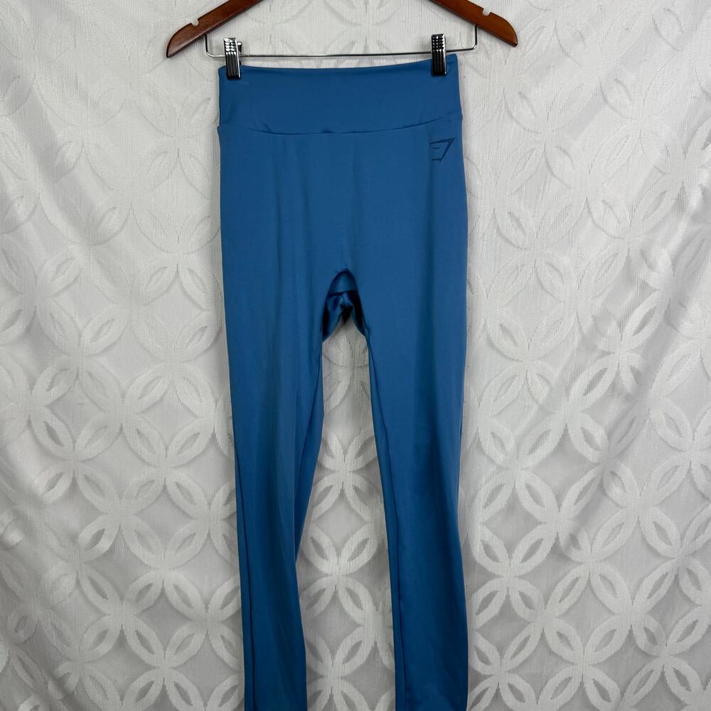 Gymshark Power Regular High Rise Baby Blue Leggings Size M - Picture 4 of 8